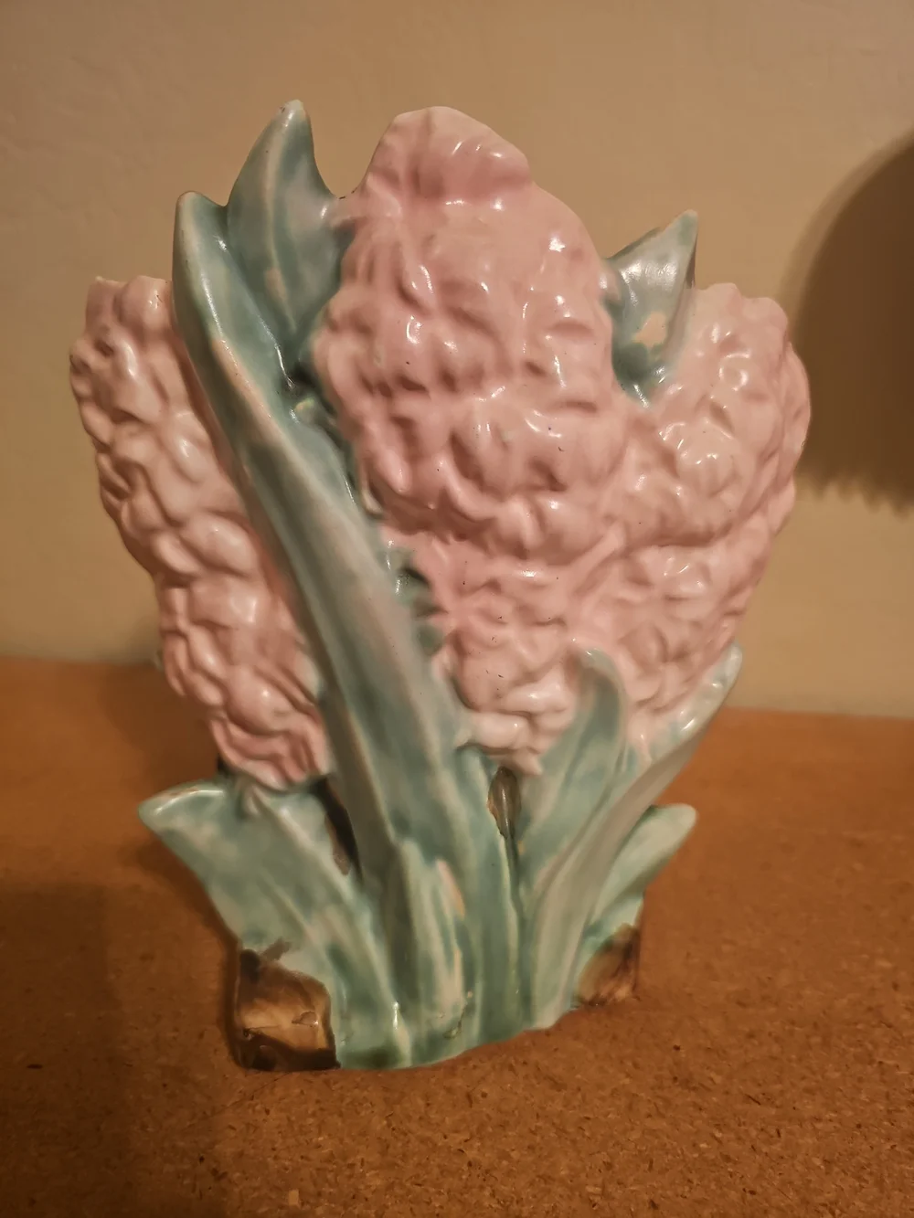 McCoy Pink Hyacinth Vase, Early 1950s, Very Crisp Details, GVC